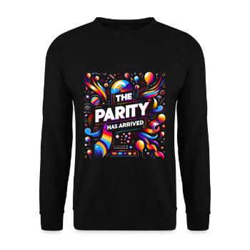 The Party Has Arrived 9 - Unisex Pullover - Schwarz - Vorne - Alina (178cm) & Michal (187cm)