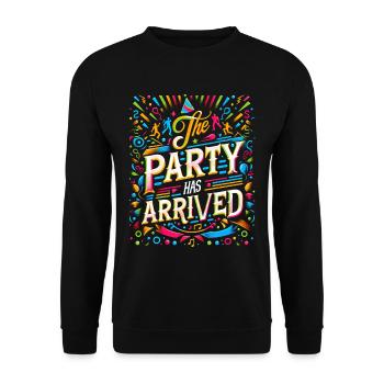 The Party Has Arrived 11 - Unisex Pullover - Schwarz - Vorne - Alina (178cm) & Michal (187cm)