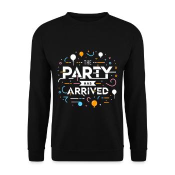 The Party Has Arrived 10 - Unisex Pullover - Schwarz - Vorne - Alina (178cm) & Michal (187cm)
