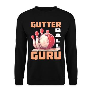 Gutter Ball Guru 2 - Unisex Pullover - Schwarz - Vorne - Alina (178cm) & Michal (187cm)