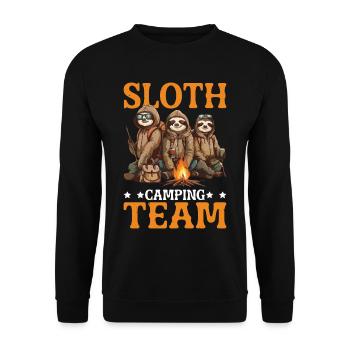 Sloth Camping Team 2 - Unisex Pullover - Schwarz - Vorne - Alina (178cm) & Michal (187cm)