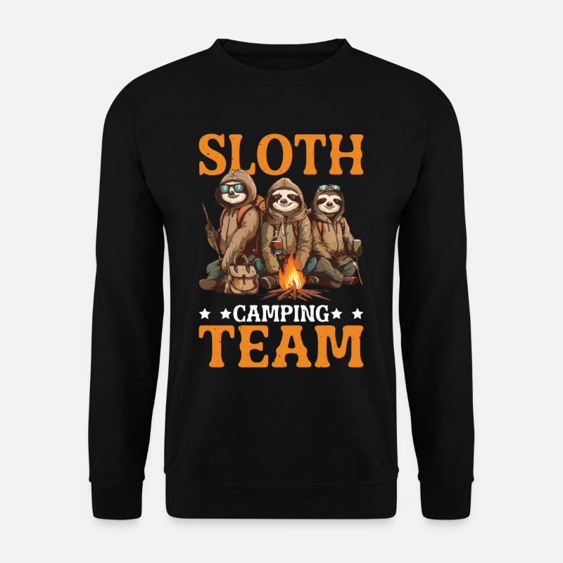 Sloth Camping Team 2 - Unisex Pullover - Schwarz