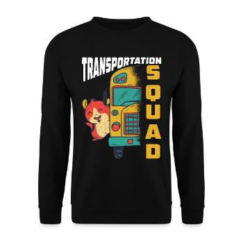 Transportation Squad 7 - Unisex Pullover - Schwarz - Vorne - Alina (178cm) & Michal (187cm)