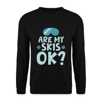 Are My Skis Ok - Unisex Pullover - Schwarz - Vorne - Alina (178cm) & Michal (187cm)