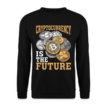 Cryptocurrency Is The Future 2 - Unisex Pullover - Schwarz - Vorne - Alina (178cm) & Michal (187cm)