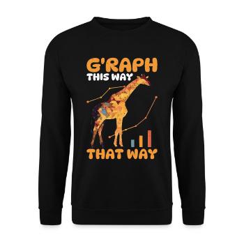 G'Raph This Way That Way 2 - Unisex Pullover - Schwarz - Vorne - Alina (178cm) & Michal (187cm)