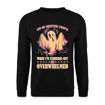 CEO Of Ghosting When Stressed Or Overwhelmed 1 - Unisex Pullover - Schwarz - Vorne - Alina (178cm) & Michal (187cm)