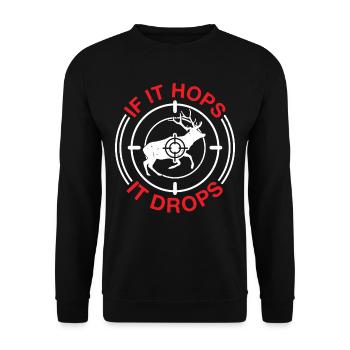 If It Hops It Drops 6 - Unisex Pullover - Schwarz - Vorne - Alina (178cm) & Michal (187cm)