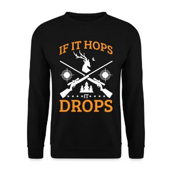 If It Hops It Drops 7 - Unisex Pullover - Schwarz - Vorne - Alina (178cm) & Michal (187cm)