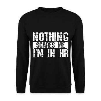 Rien ne me fait peur Je suis en RH 2 - Sweat-shirt Unisexe - noir - Devant - Alina (178cm) & Michal (187cm)