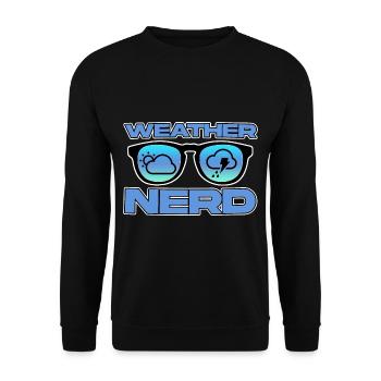 Weather Nerd 4 - Unisex Pullover - Schwarz - Vorne - Alina (178cm) & Michal (187cm)
