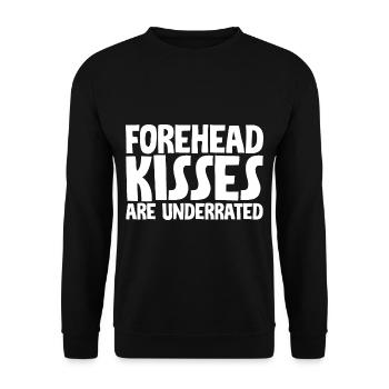 Les baisers sur le front sont sous-estimés - Sweat-shirt Unisexe - noir - Devant - Alina (178cm) & Michal (187cm)