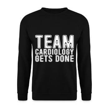 Team Cardiology Gets Done - Unisex Pullover - Schwarz - Vorne - Alina (178cm) & Michal (187cm)