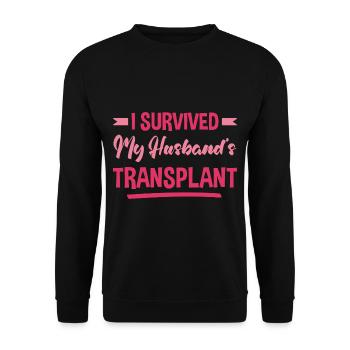 J’ai survécu à la greffe de mon mari 4 - Sweat-shirt Unisexe - noir - Devant - Alina (178cm) & Michal (187cm)