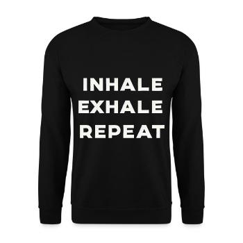 Inspirez Expirez Répétez 10 - Sweat-shirt Unisexe - noir - Devant - Alina (178cm) & Michal (187cm)