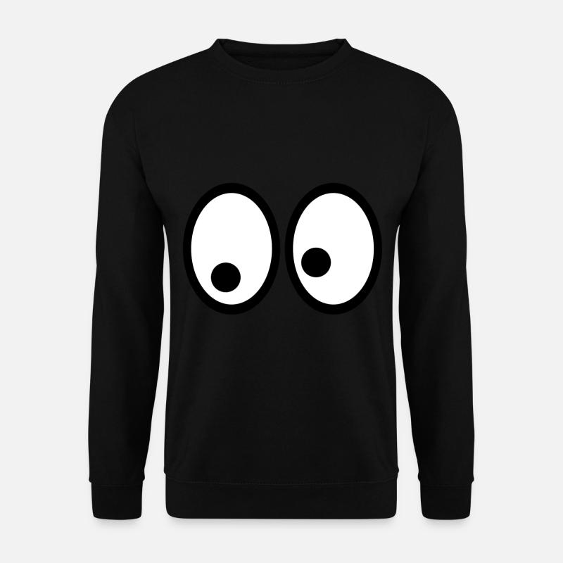 Augen die dich beobachten, zieht Blicke auf dich - Unisex Pullover - Schwarz