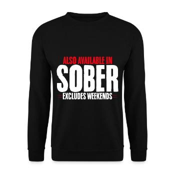 Aussi disponible en Sobre, exclu les week-ends - Sweat-shirt Unisexe - noir - Devant - Alina (178cm) & Michal (187cm)