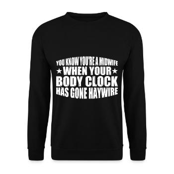 When Your Body Clock Has Gone Haywire 4 - Unisex Pullover - Schwarz - Vorne - Alina (178cm) & Michal (187cm)