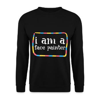 I Am A Face Painter 4 - Unisex Pullover - Schwarz - Vorne - Alina (178cm) & Michal (187cm)