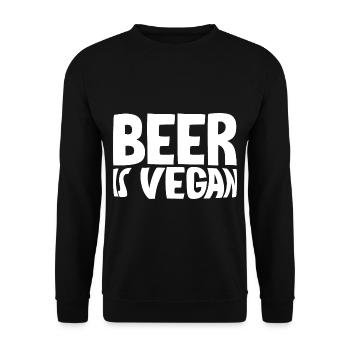 La bière est végétalienne - Sweat-shirt Unisexe - noir - Devant - Alina (178cm) & Michal (187cm)
