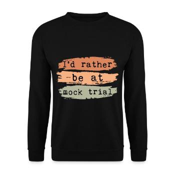 Je préférerais être à un procès simulé - Sweat-shirt Unisexe - noir - Devant - Alina (178cm) & Michal (187cm)