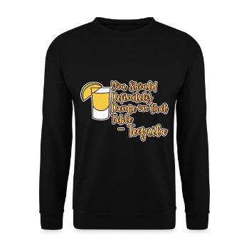 You Should Definitely Dance On That Table-Tequila2 - Unisex Sweatshirt - black - Front - Alina (178cm) & Michal (187cm)