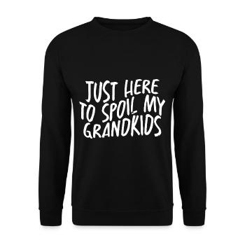 Here To Spoil My Grandkids - Unisex Sweatshirt - black - Front - Alina (178cm) & Michal (187cm)