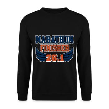 Marathon Finisher 26.2 2 - Unisex Pullover - Schwarz - Vorne - Alina (178cm) & Michal (187cm)