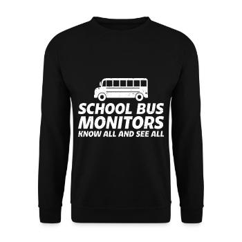Moniteurs d’autobus scolaires, tout savoir et voir tous les 9 - Sweat-shirt Unisexe - noir - Devant - Alina (178cm) & Michal (187cm)