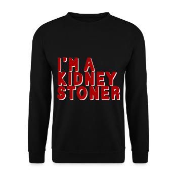 I'm A Kidney Stoner - Unisex Pullover - Schwarz - Vorne - Alina (178cm) & Michal (187cm)