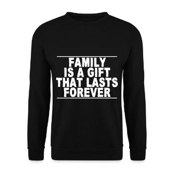 Family Is A Gift That Lasts Forever 4 - Unisex Sweatshirt - black - Front - Alina (178cm) & Michal (187cm)