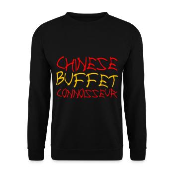 Chinese Buffet Connoisseur 4 - Unisex Pullover - Schwarz - Vorne - Alina (178cm) & Michal (187cm)