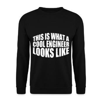 This Is What A Cool Engineer Looks Like 4 - Unisex Sweatshirt - black - Front - Alina (178cm) & Michal (187cm)