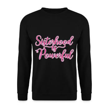 Sisterhood Is Powerful 33 - Unisex Pullover - Schwarz - Vorne - Alina (178cm) & Michal (187cm)