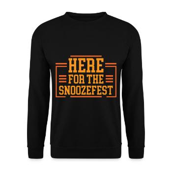 Here For The Snoozefest 4 - Unisex Sweatshirt - black - Front - Alina (178cm) & Michal (187cm)