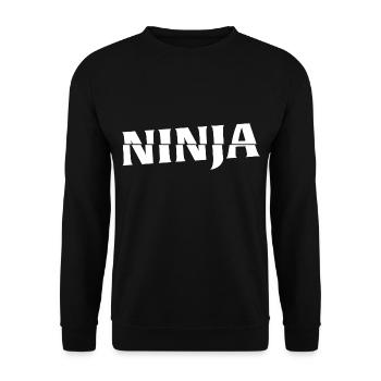 Ninja - Unisex Pullover - Schwarz - Vorne - Alina (178cm) & Michal (187cm)