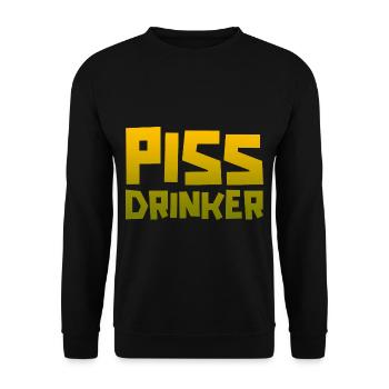 Piss Drinker 11 - Unisex Pullover - Schwarz - Vorne - Alina (178cm) & Michal (187cm)