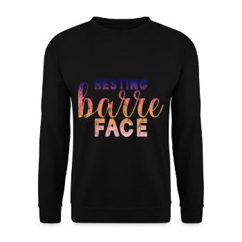 Resting Barre Face 3 - Unisex Pullover - Schwarz - Vorne - Alina (178cm) & Michal (187cm)