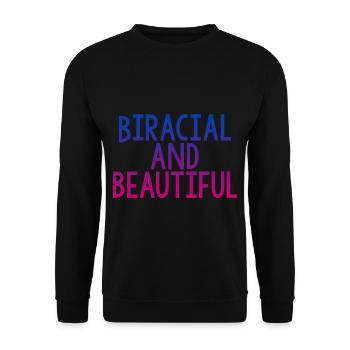 Biracial And Beautiful 4 - Unisex Sweatshirt - black - Front - Alina (178cm) & Michal (187cm)