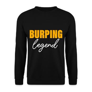 Burping Legend 4 - Unisex Sweatshirt - black - Front - Alina (178cm) & Michal (187cm)