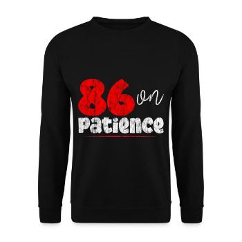 86 Sur la patience 3 - Sweat-shirt Unisexe - noir - Devant - Alina (178cm) & Michal (187cm)