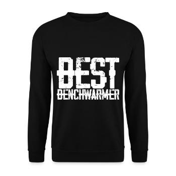Best Benchwarmer 3 - Unisex Sweatshirt - black - Front - Alina (178cm) & Michal (187cm)
