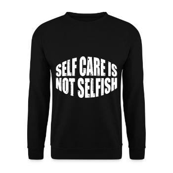 Self Care Is Not Selfish 7 - Unisex Sweatshirt - black - Front - Alina (178cm) & Michal (187cm)