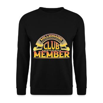 Millionaire Club Member 35 - Unisex Sweatshirt - black - Front - Alina (178cm) & Michal (187cm)