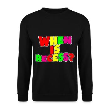 When Is Recess - Unisex Pullover - Schwarz - Vorne - Alina (178cm) & Michal (187cm)