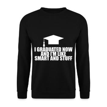 J’ai obtenu mon diplôme maintenant et je suis comme intelligent et des trucs 4 - Sweat-shirt Unisexe - noir - Devant - Alina (178cm) & Michal (187cm)