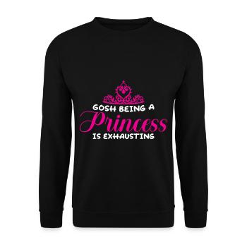 Gosh Being A Princess Is Exhausting 4 - Unisex Pullover - Schwarz - Vorne - Alina (178cm) & Michal (187cm)