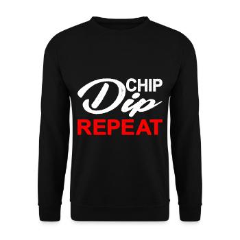 Chip Dip Repeat 8 - Unisex Pullover - Schwarz - Vorne - Alina (178cm) & Michal (187cm)
