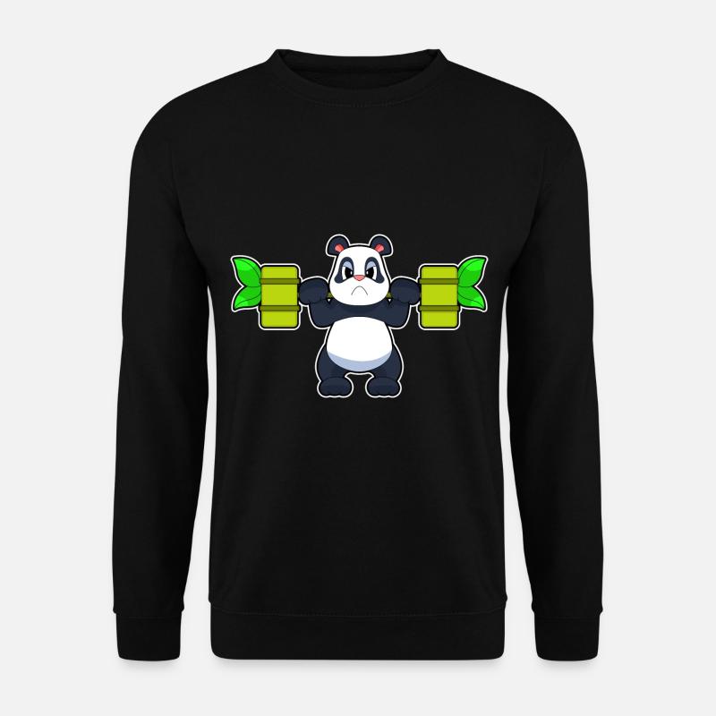 Panda Bodybuilder Haltère Musculation - Sweat-shirt Unisexe - noir