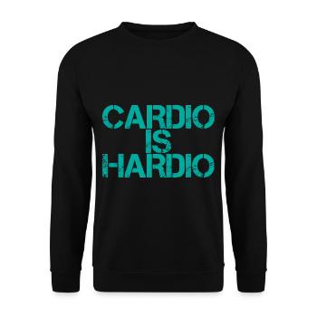 Cardio Is Hardio - Unisex Sweatshirt - black - Front - Alina (178cm) & Michal (187cm)